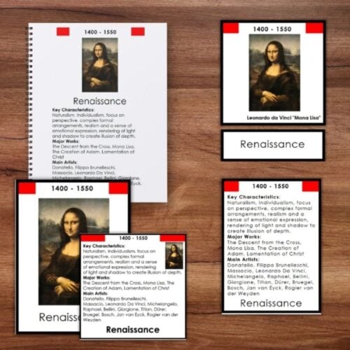 Art History Timeline: 3-Part Cards - Image 6