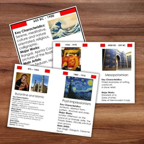 Art History Timeline: 3-Part Cards - Image 7