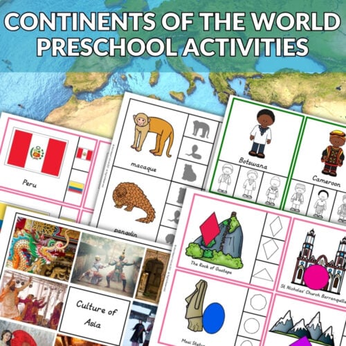 Continents Preschool Hands On Activities Bundle