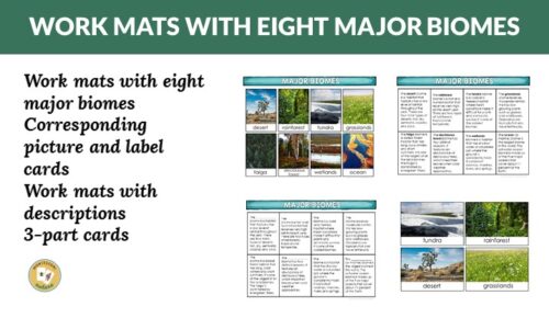 Biomes of the World Maps Animals Student Research Forms - Montessori Nature