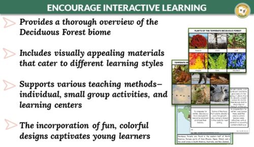 Deciduous Forest Animals Plants Facts Biome Pack - Montessori Nature ...