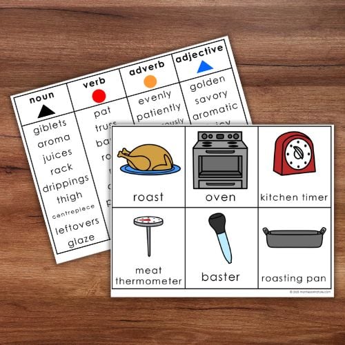 How to Cook a Turkey: Practical Life Thanksgiving Activities Grammar - Image 2