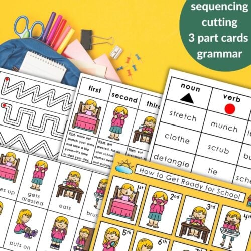 How to Get Ready for School: Sequencing Routine & Fine Motor Activities