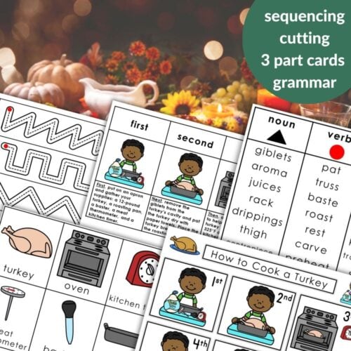 How to Cook a Turkey: Practical Life Thanksgiving Activities Grammar