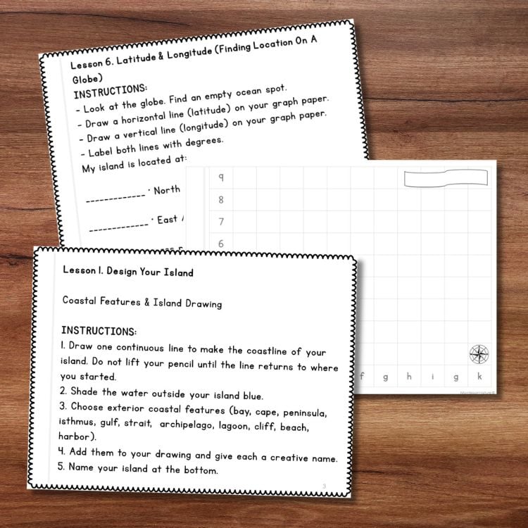 Imaginary Island Study Plan Overview Scripted Lessons Worksheets - Image 2