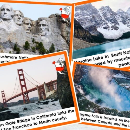 Landmarks in North America Sorting Cards
