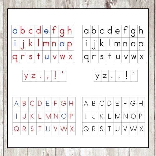Moveable Alphabet Montessori Nature Printables