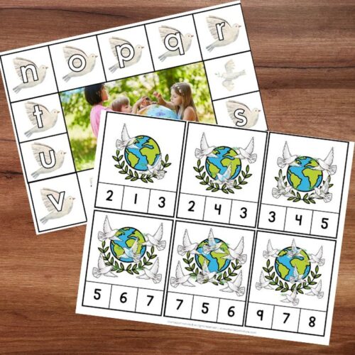 Peace Activities & Play-Doh Continent Mats - Montessori Nature