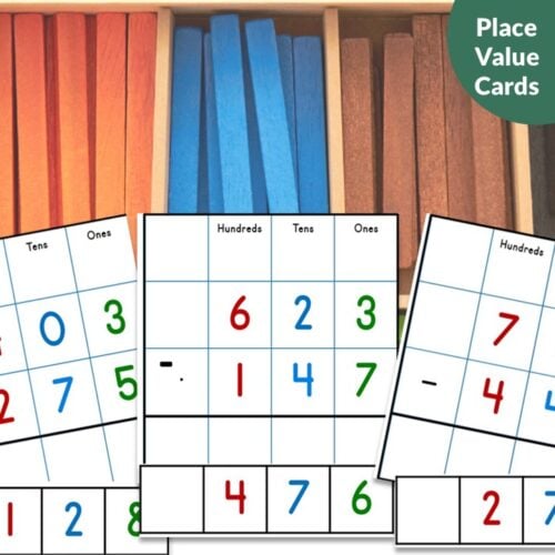 Subtraction With Regrouping: Place Value Operation Cards 3 Digit Numbers