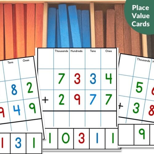 Dynamic Addition: Place Value Operation Math Cards 4 Digit Numbers