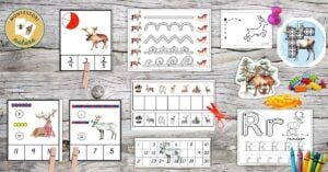 A set of reindeer activities for preschoolers.