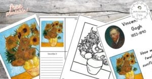 Van gogh sunflowers coloring pages.