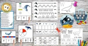 A set of activities for children to learn about whales.