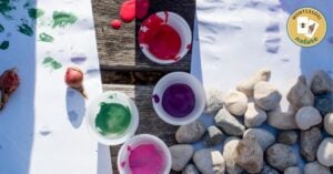 painting with loose parts process art montessori nature toddler (5)
