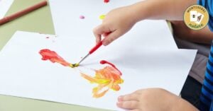 process art child dot painting montessori nature activities